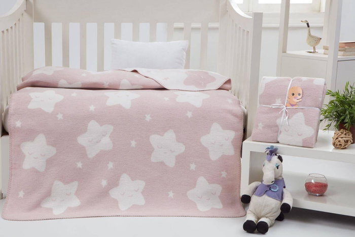 L'essentiel linge de maison Manta para bebé Star - Light Pink L'essentiel linge de maison Manta para bebé Star - Light Pink